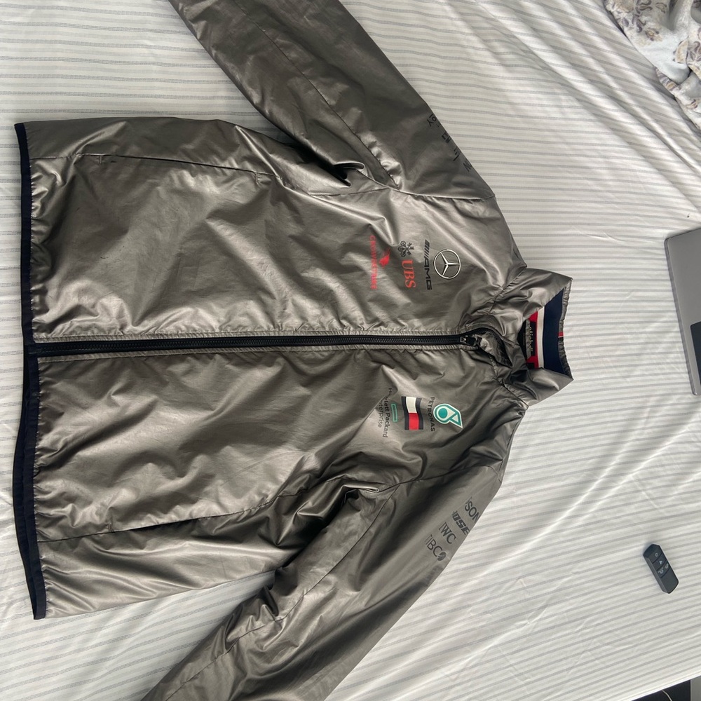 Mercedes amg petronas F1 Tommy Hilfiger Metallic silver jacket